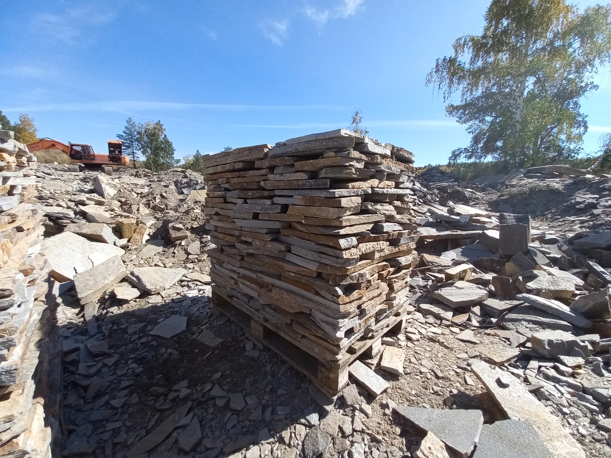 Плитняк златолит серебристый для мощения на бетон купить в Татарске