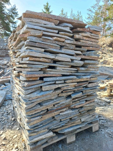 Плитняк златолит серебристый для цоколя, отмостки купить в Татарске