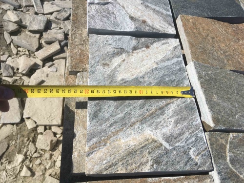 Плитка пилёная златолит Уральский для цоколя, отмостки купить в Татарске